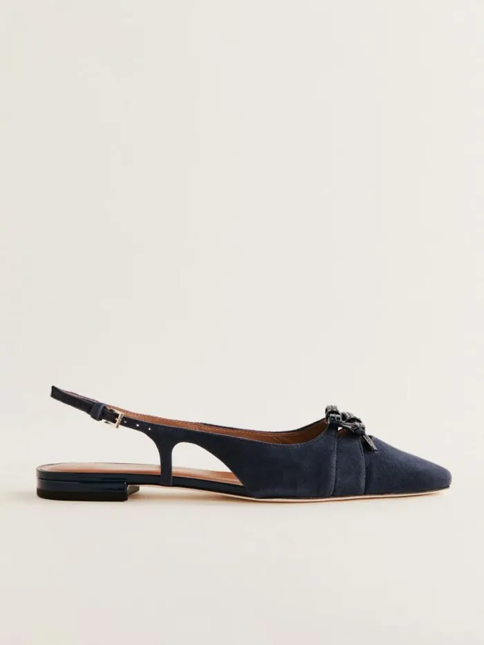 Shoes The Reformation Tammy Slingback Flat After Hours Suede
