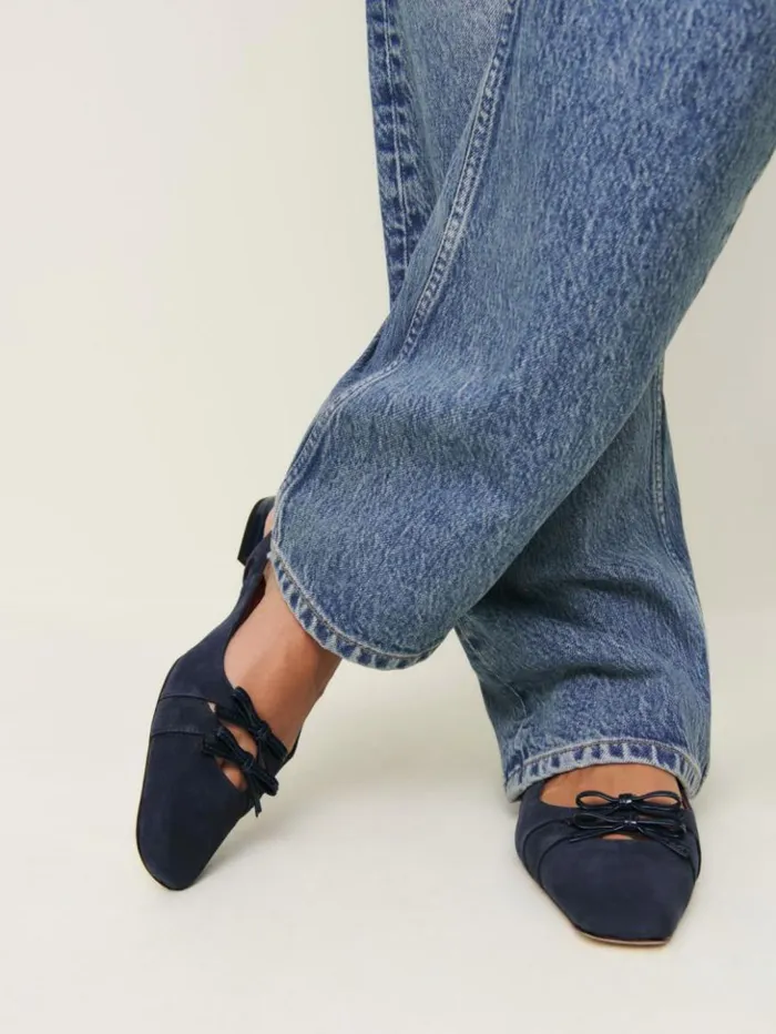 Shoes The Reformation Tammy Slingback Flat After Hours Suede
