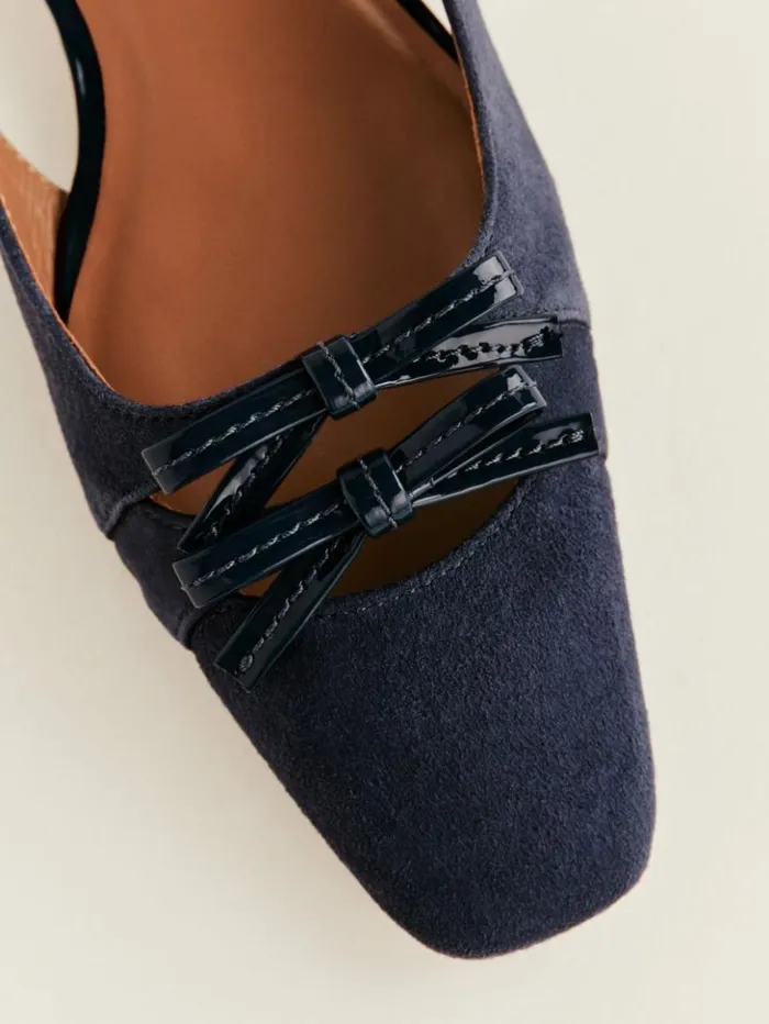 Shoes The Reformation Tammy Slingback Flat After Hours Suede
