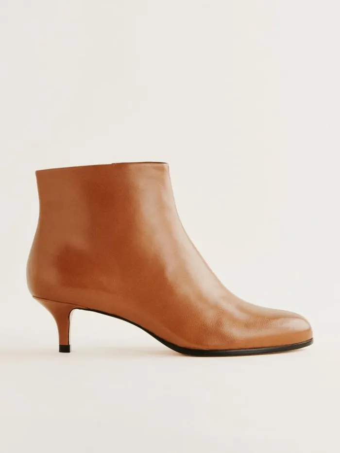 Shoes The Reformation Xyla Ankle Boot Rum Leather