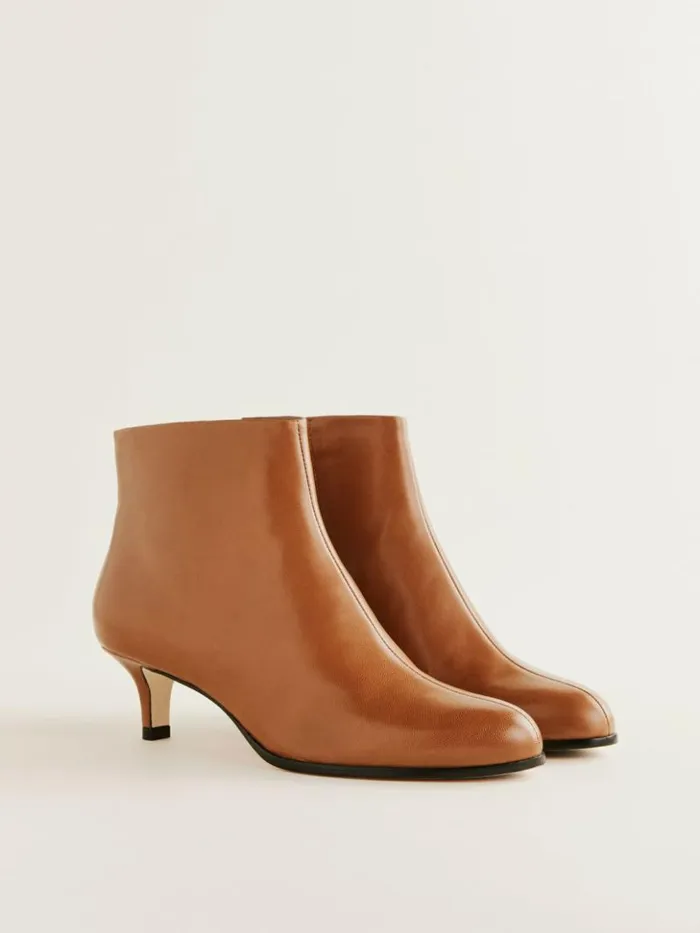 Shoes The Reformation Xyla Ankle Boot Rum Leather