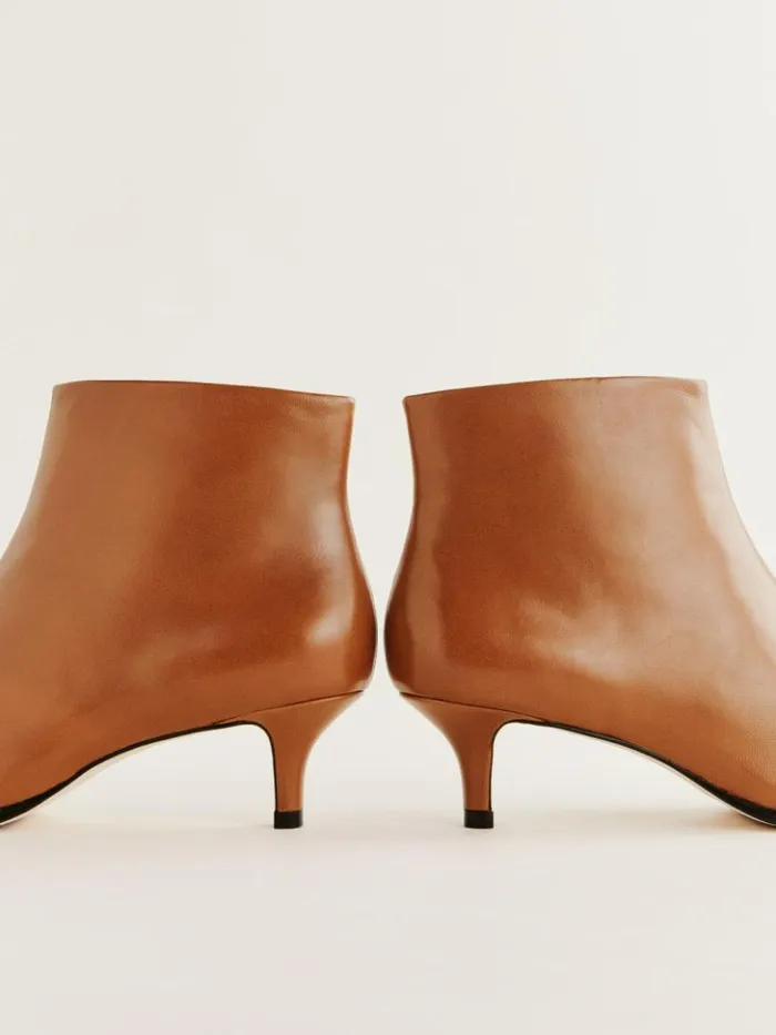 Shoes The Reformation Xyla Ankle Boot Rum Leather