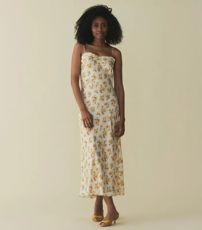 Shop CALSI DRESS Amber Frolicking Floral DEN Dresses