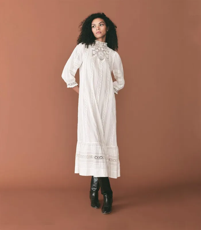 Shop ERNESTINA DRESS Salt DEN Dresses