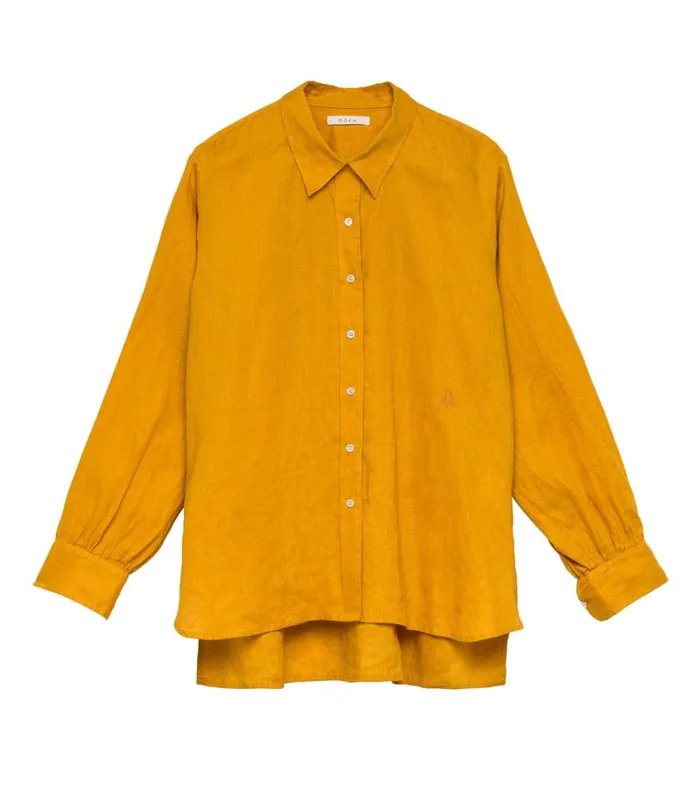 Shop HAVA LINEN TOP Sunflower DEN Tops