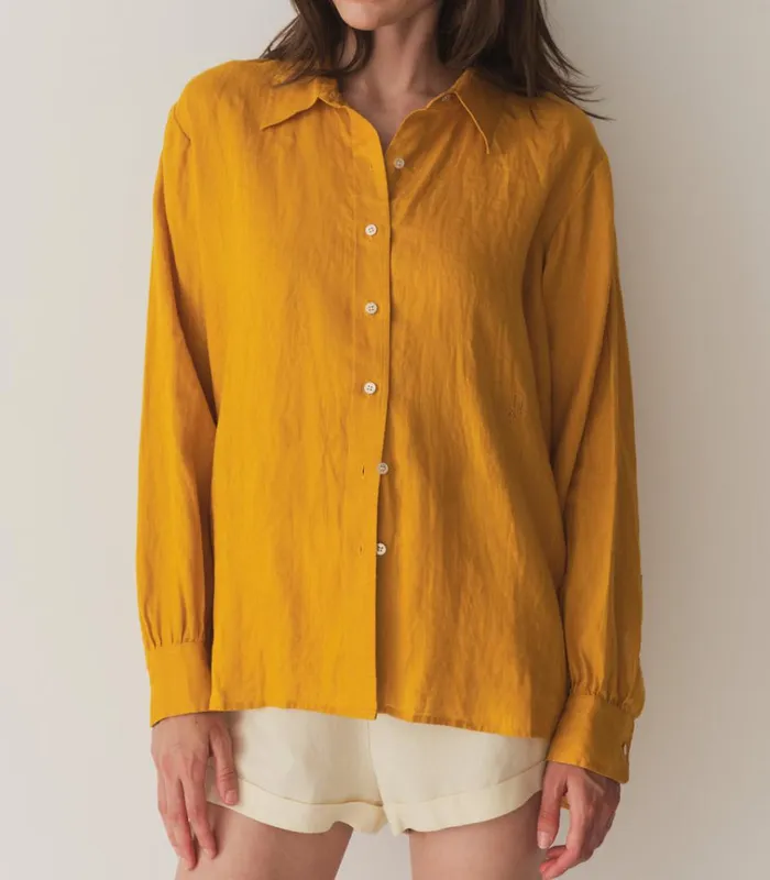 Shop HAVA LINEN TOP Sunflower DEN Tops