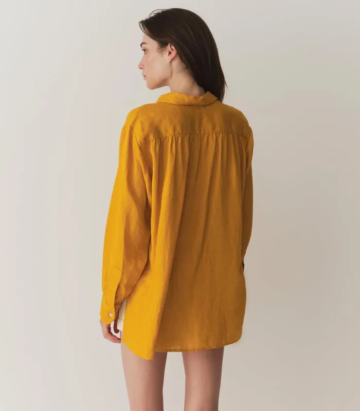 Shop HAVA LINEN TOP Sunflower DEN Tops