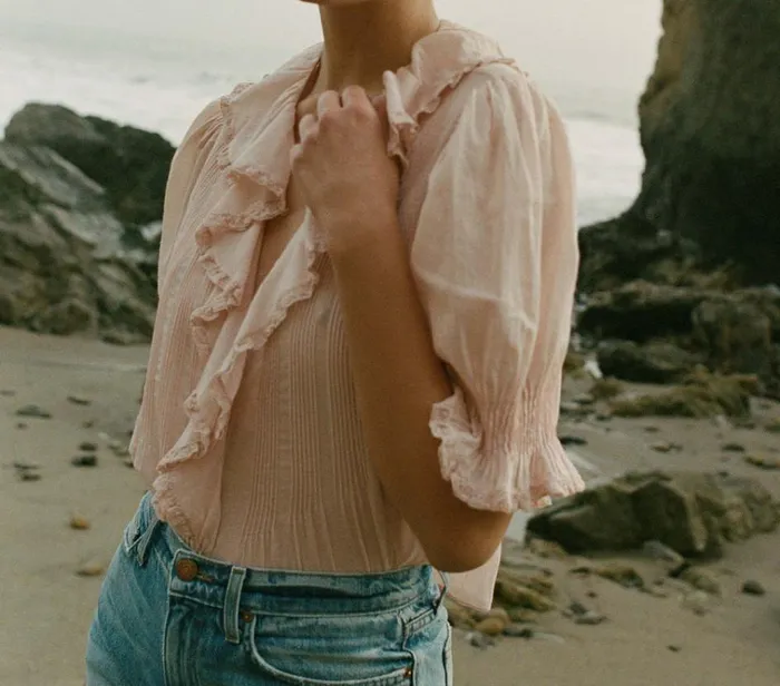 Shop HENRI TOP Blush DEN Tops