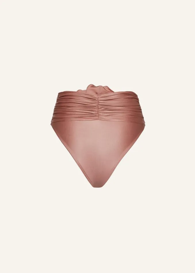 Shop Magda Butrym Beachwear Classic High Waist Flower Swim Bottom In Metallic Blush Shop Magda Butrym Beachwear Classic High Waist Flower Swim Bottom In Metallic Blush