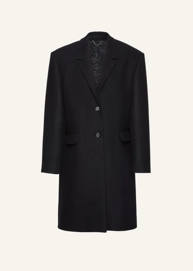 Shop Magda Butrym Coats And Jackets Oversized Midi Coat In Black