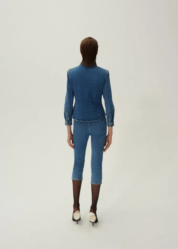 Shop Magda Butrym Denim 70039s Denim Button Down Shirt In Blue Shop Magda Butrym Denim 70039s Denim Button Down Shirt In Blue