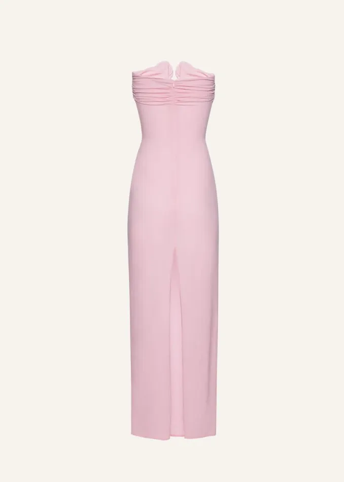 Shop Magda Butrym Dresses Strapless Flower Appliqu Maxi Dress In Pink Shop Magda Butrym Dresses Strapless Flower Appliqu Maxi Dress In Pink