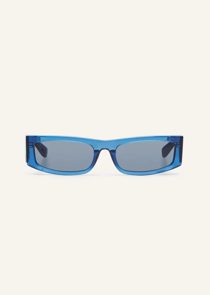 Shop Magda Butrym Eyewear Rectangular Sunglasses In Blue