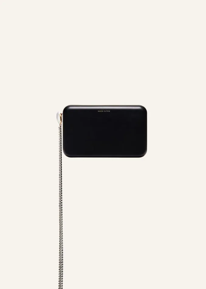 Shop Magda Butrym Handbags Lelia Clutch Black Leather