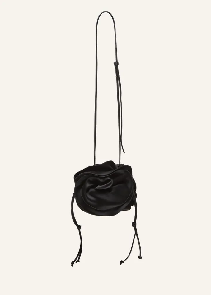 Shop Magda Butrym Handbags Magda Bag In Black Satin