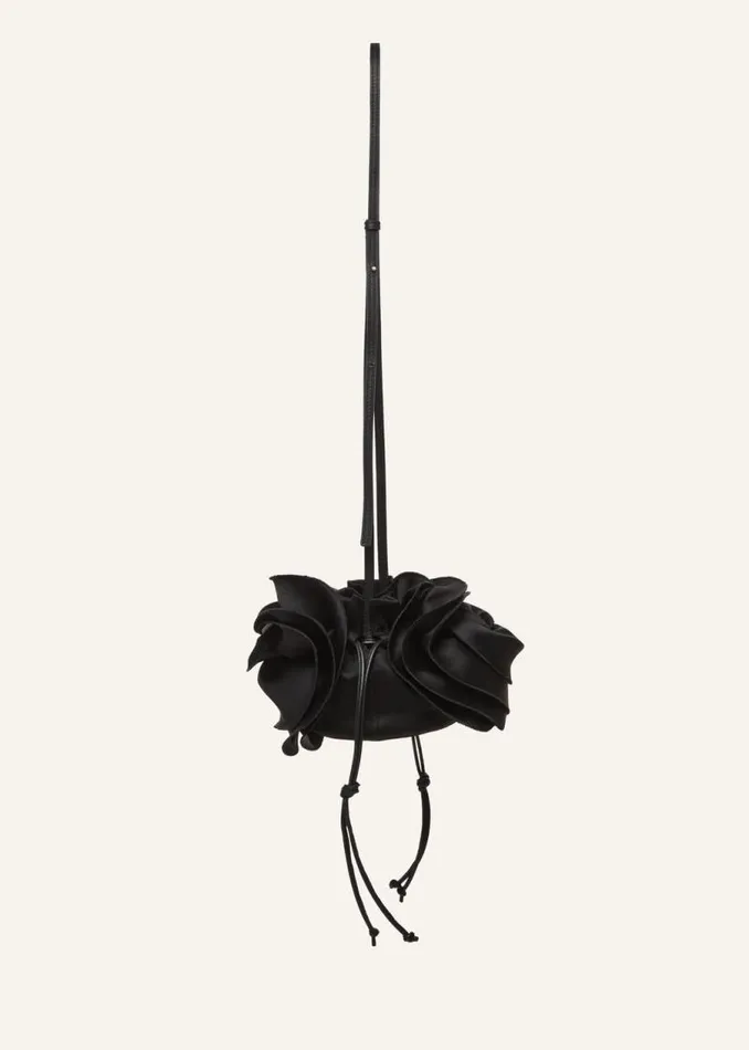 Shop Magda Butrym Handbags Magda Bag In Black Satin Shop Magda Butrym Handbags Magda Bag In Black Satin