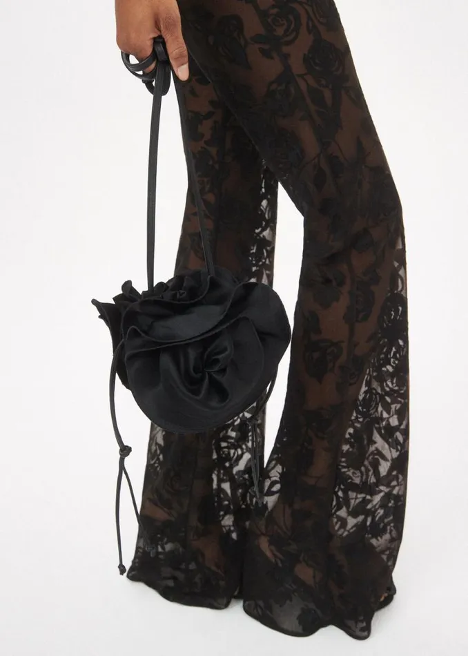 Shop Magda Butrym Handbags Magda Bag In Black Satin Shop Magda Butrym Handbags Magda Bag In Black Satin