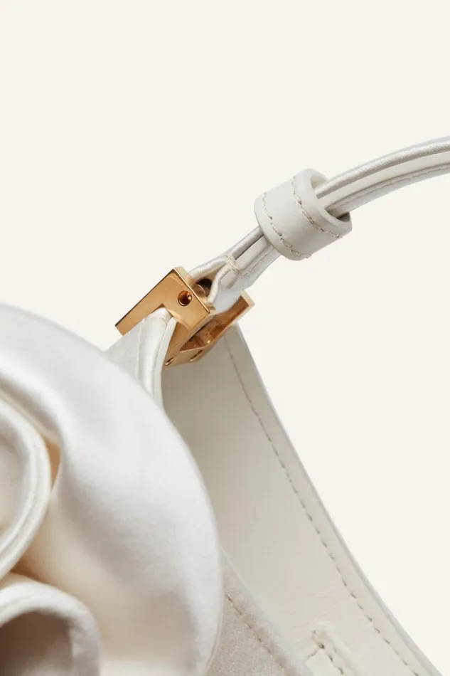 Shop Magda Butrym Handbags Micro Vesna Cream Satin Shop Magda Butrym Handbags Micro Vesna Cream Satin