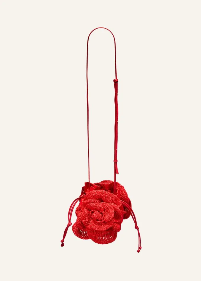 Shop Magda Butrym Handbags Pearl Magda Bag In Red Crochet Shop Magda Butrym Handbags Pearl Magda Bag In Red Crochet