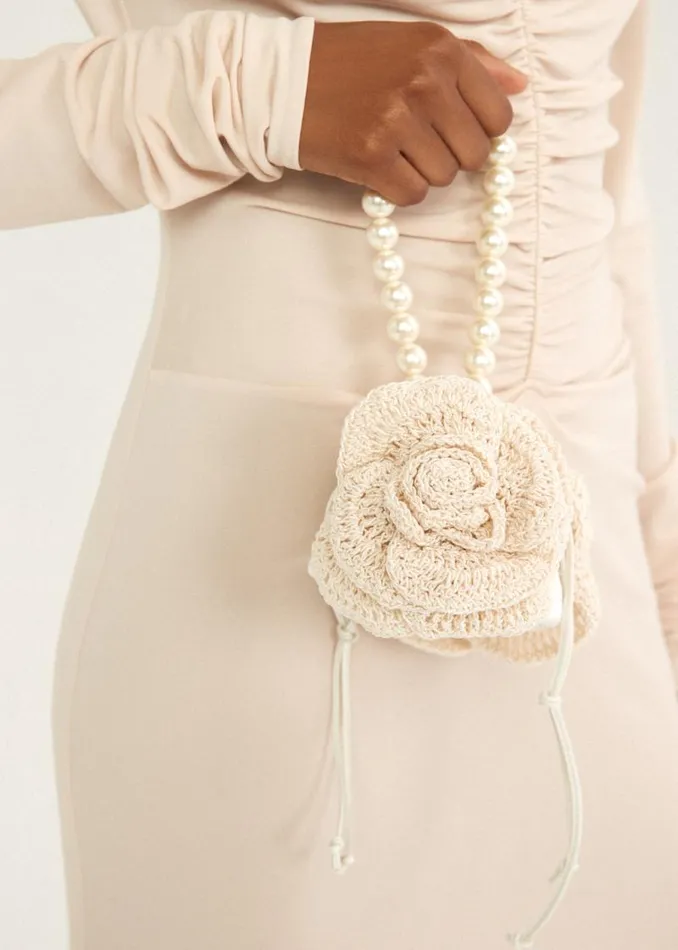 Shop Magda Butrym Handbags Small Pearl Magda Bag In Cream Crochet Shop Magda Butrym Handbags Small Pearl Magda Bag In Cream Crochet