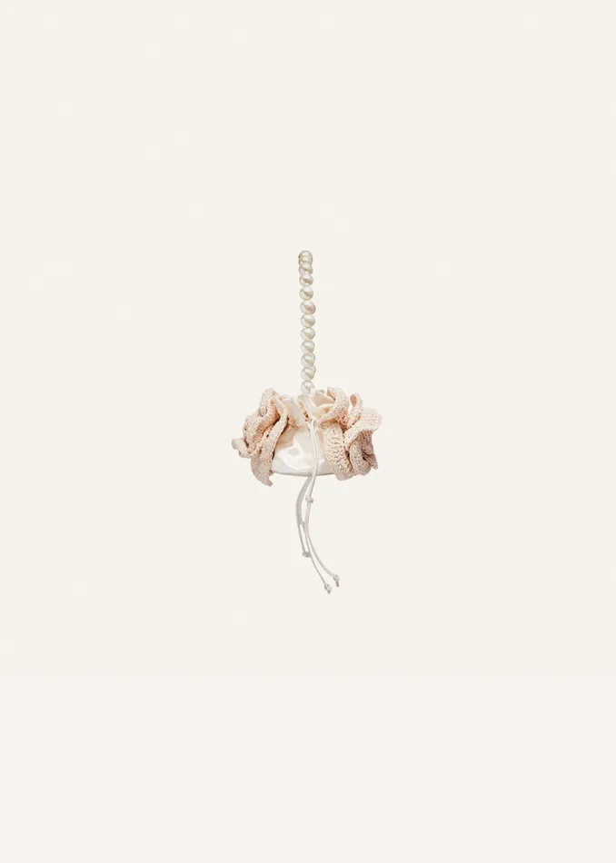 Shop Magda Butrym Handbags Small Pearl Magda Bag In Cream Crochet Shop Magda Butrym Handbags Small Pearl Magda Bag In Cream Crochet