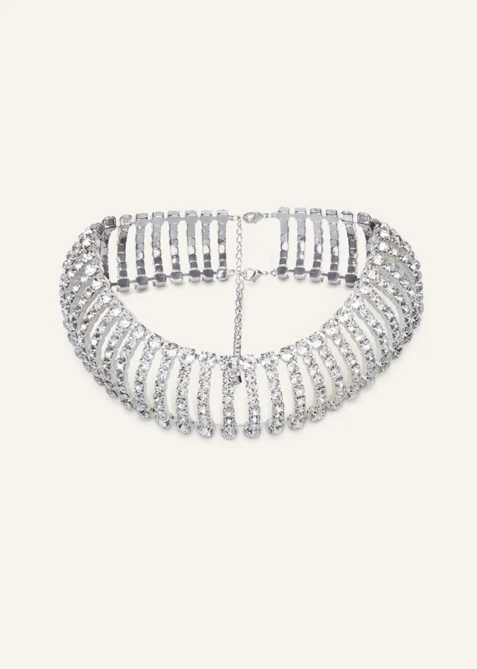 Shop Magda Butrym Jewelry Domed Choker In Silver