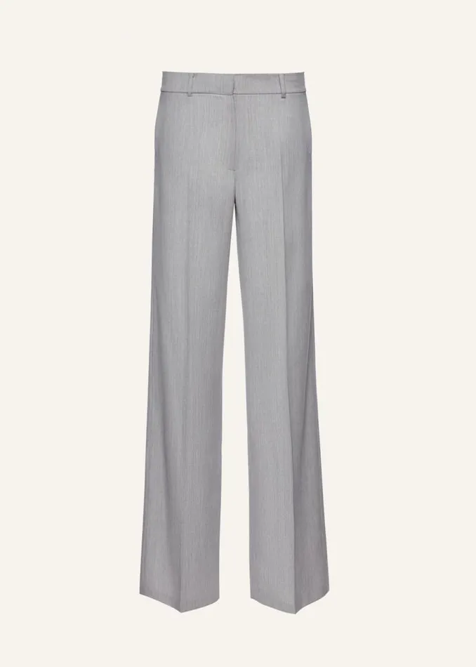 Shop Magda Butrym Tailoring And Suits Wide Leg Tailored Pants In Grey