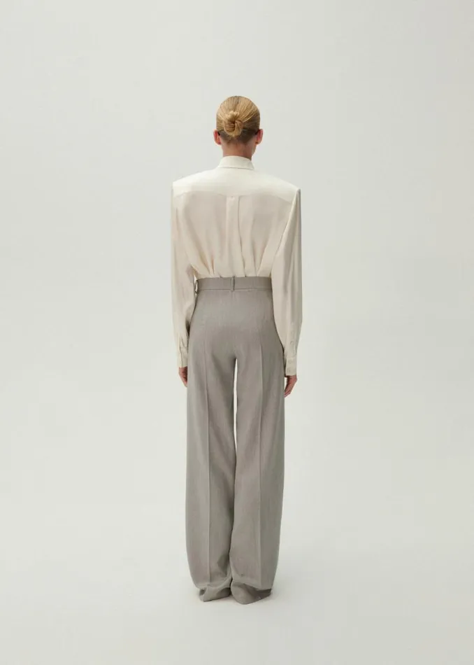 Shop Magda Butrym Tailoring And Suits Wide Leg Tailored Pants In Grey Shop Magda Butrym Tailoring And Suits Wide Leg Tailored Pants In Grey