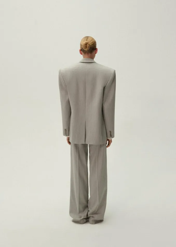 Shop Magda Butrym Tailoring And Suits Wide Leg Tailored Pants In Grey Shop Magda Butrym Tailoring And Suits Wide Leg Tailored Pants In Grey
