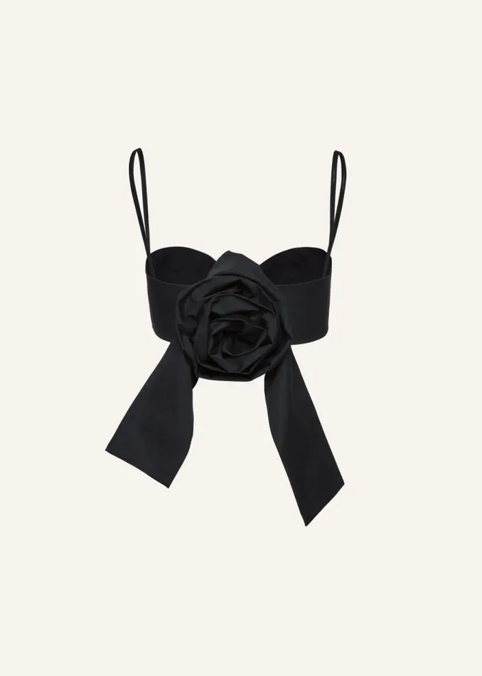 Shop Magda Butrym Tops Rose Sweetheart Bra Top In Black Shop Magda Butrym Tops Rose Sweetheart Bra Top In Black