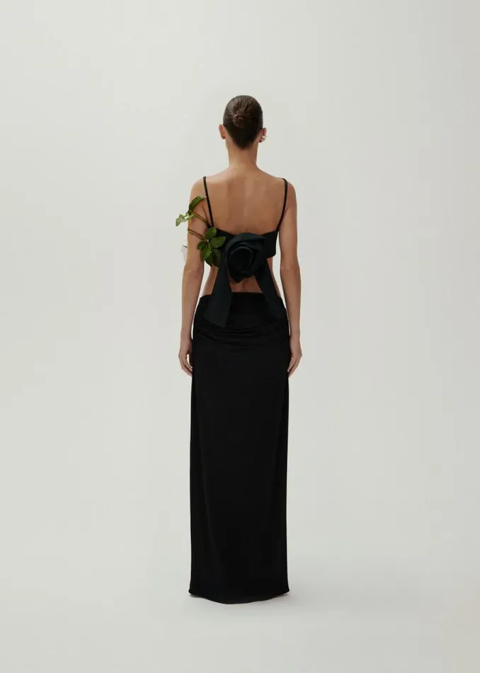 Shop Magda Butrym Tops Rose Sweetheart Bra Top In Black Shop Magda Butrym Tops Rose Sweetheart Bra Top In Black
