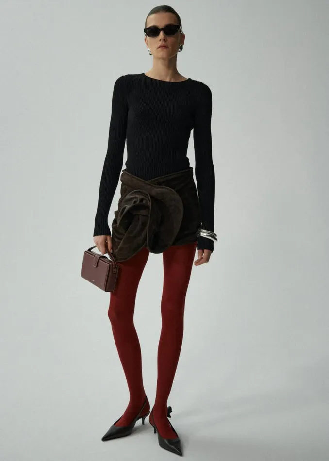 Shop Magda Butrym Tops Sculpted Rib Knit Top In Black Shop Magda Butrym Tops Sculpted Rib Knit Top In Black