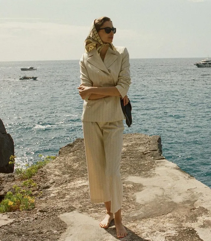 Shop OLIVIA PANT Gessato Stripe DEN Pants and Shorts