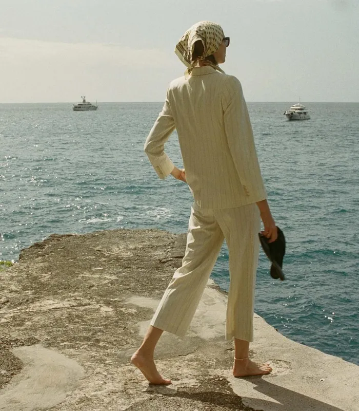 Shop OLIVIA PANT Gessato Stripe DEN Pants and Shorts
