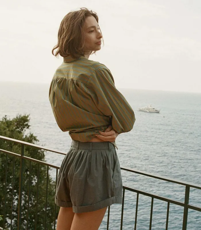 Shop PAIGE SHORT Lagoon DEN Pants and Shorts