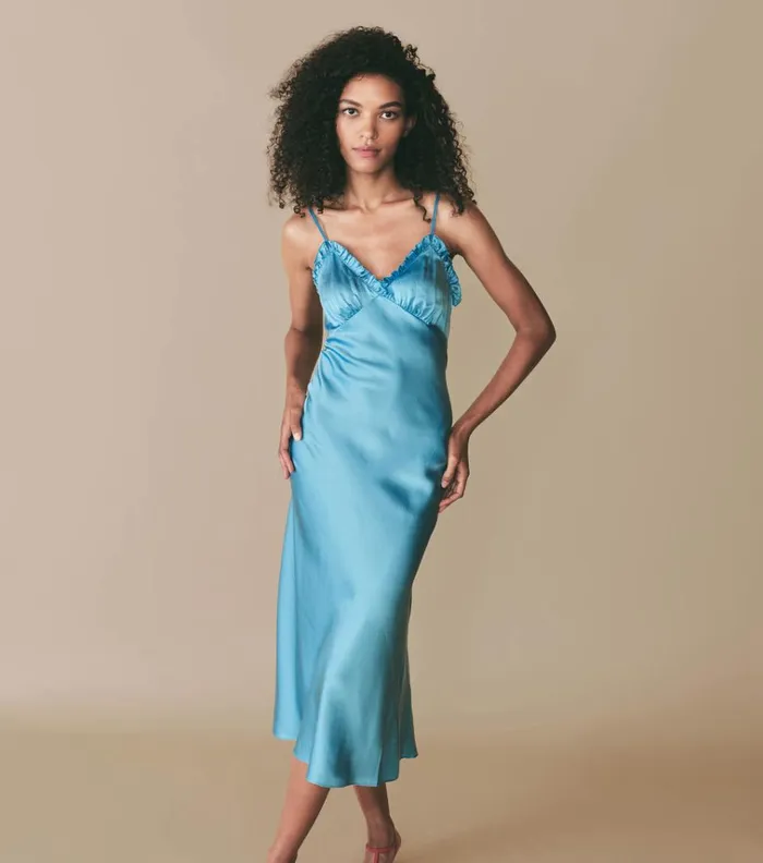 Shop SANDIA DRESS Blue Topaz DEN Dresses