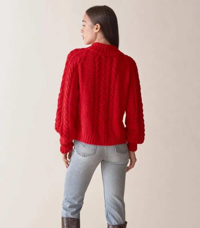 Shop SERENA SWEATER Red Sumac DEN Knitwear