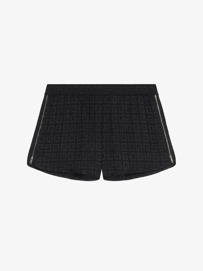 Shorts With Zips In 4g Jacquard Black Women Givenchy Pants and Shorts