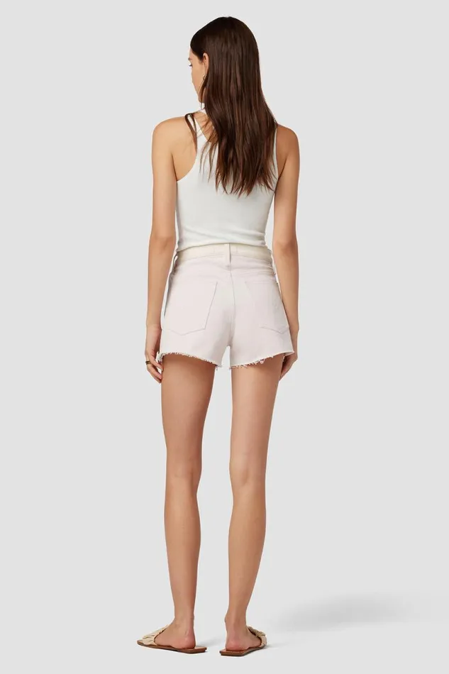 Shorts Women Hudson Jeans Lori HighRise Short Egret And Light Pink Shorts Women Hudson Jeans Lori HighRise Short Egret And Light Pink