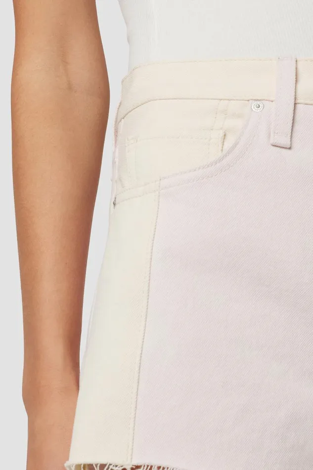 Shorts Women Hudson Jeans Lori HighRise Short Egret And Light Pink Shorts Women Hudson Jeans Lori HighRise Short Egret And Light Pink