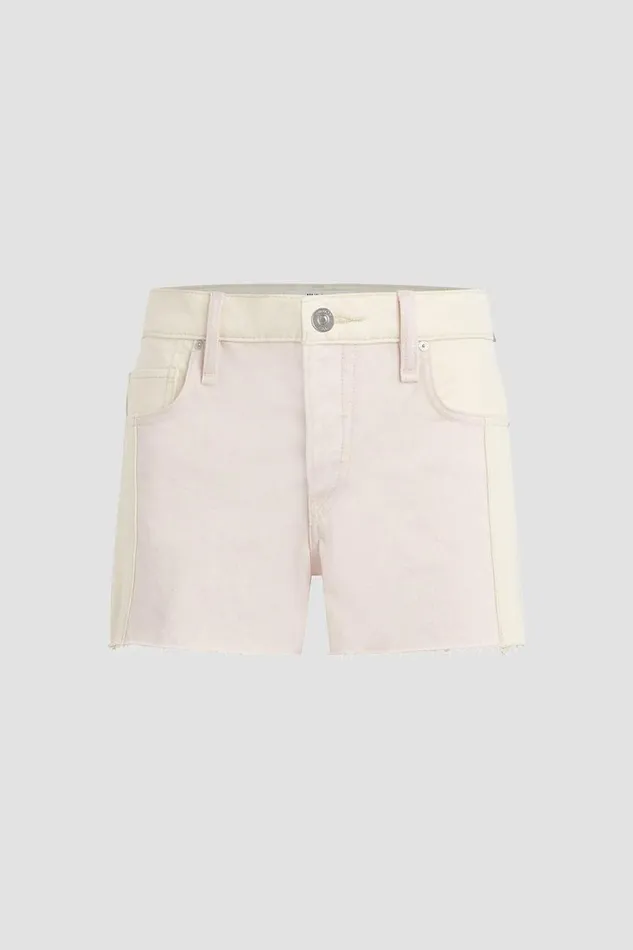 Shorts Women Hudson Jeans Lori HighRise Short Egret And Light Pink Shorts Women Hudson Jeans Lori HighRise Short Egret And Light Pink