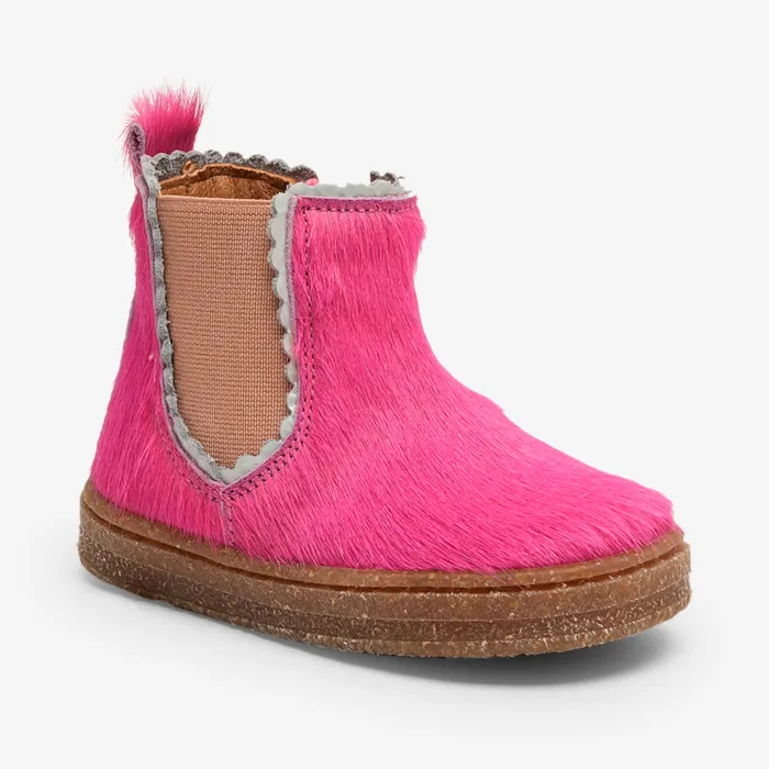 siggi flamingo fur Pink Boots bisgaardshoes KIDS