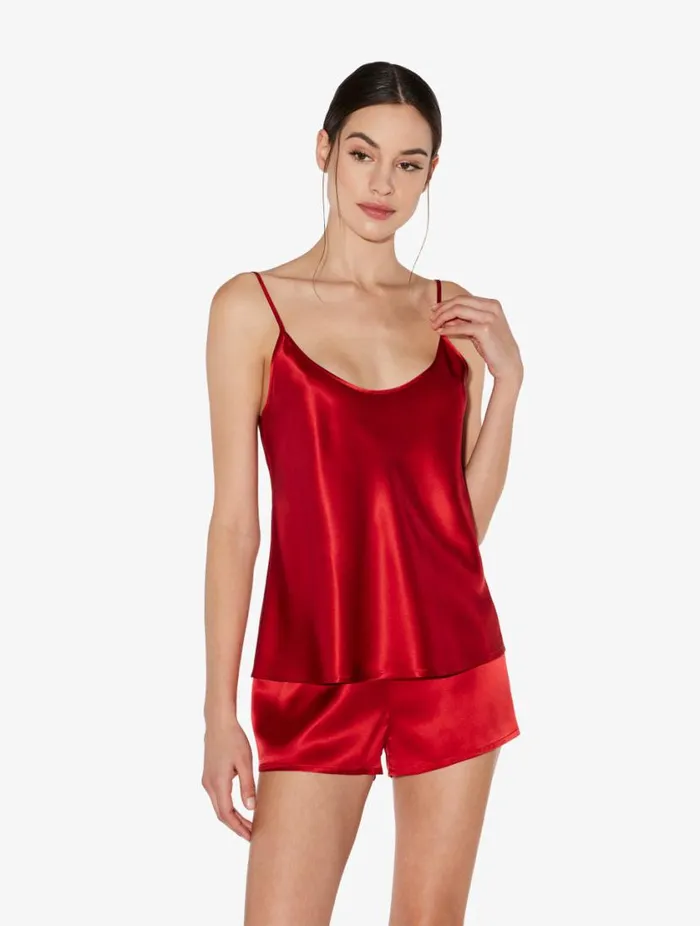 Silk Camisole In Garnet Sleepwear La Perla Camisoles
