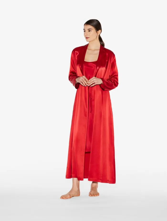 Silk Midi Nightdress In Garnet Sleepwear La Perla Slips and Dresses Silk Midi Nightdress In Garnet Sleepwear La Perla Slips and Dresses