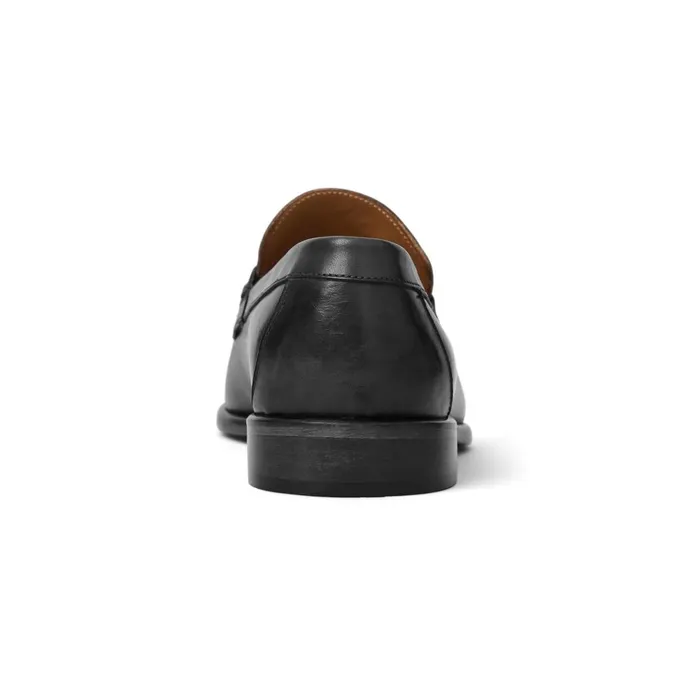 Silvestro Embosssed Bit Loafer Black Leather Men Bruno Magli Loafers and Slipons