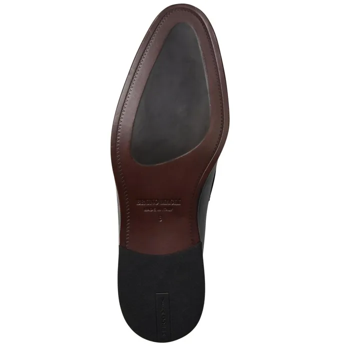 Silvestro Embosssed Bit Loafer Black Leather Men Bruno Magli Loafers and Slipons