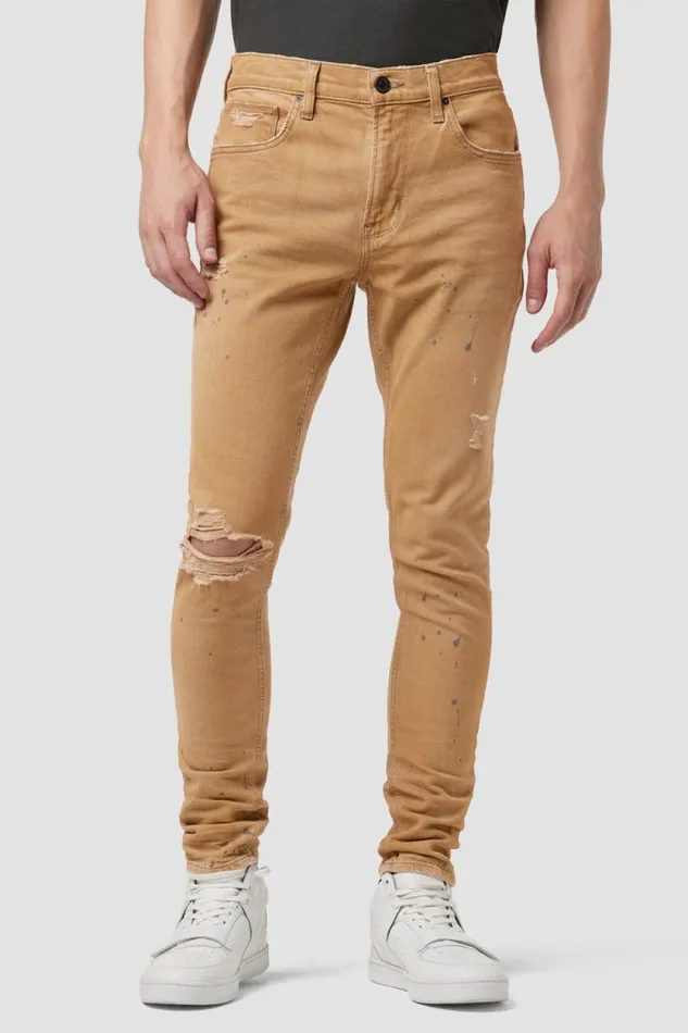 Skinny Men Hudson Jeans Zack Skinny Jean Stained Rust