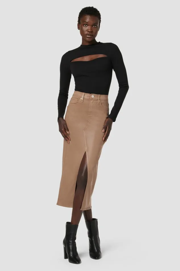 Skirts Women Hudson Jeans Reconstructed Skirt Coated Hot Latte Skirts Women Hudson Jeans Reconstructed Skirt Coated Hot Latte