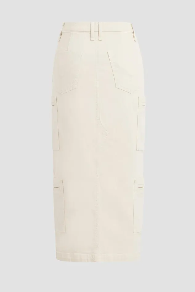 Skirts Women Hudson Jeans Reconstructed Skirt W Cargo Welt Pockets Bleached Sand Skirts Women Hudson Jeans Reconstructed Skirt W Cargo Welt Pockets Bleached Sand
