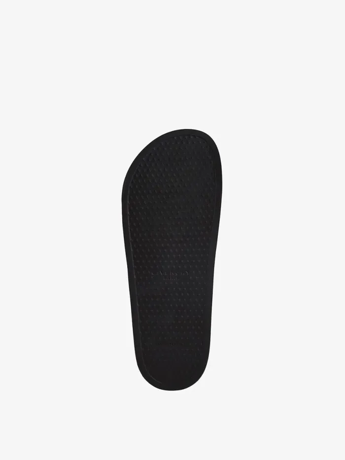 Slide Flat Sandals In Rubber Black Men Givenchy Slides and Sandals